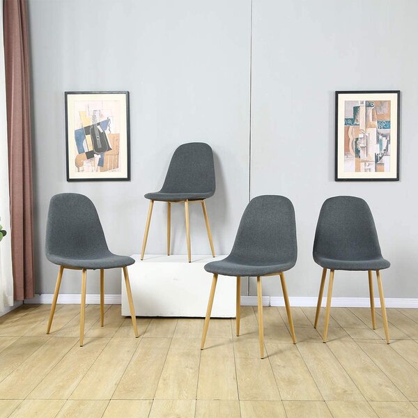 Corrigan Studio Dining Chairs Set Of 4 Modern Fabric Chairs For